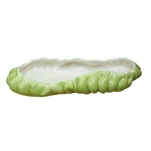 Vintage Royal Haeger Embossed Green Swirl Pattern Planter Embosed R371 USA
